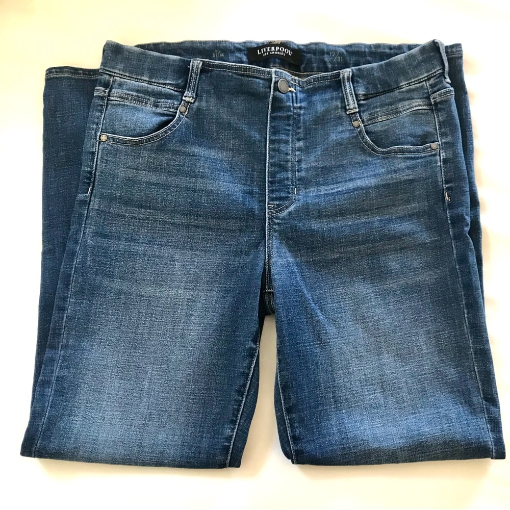Liverpool The Slim Stretch Pull On Jeans Size 12/31 Love the Feel Feel the Love - Picture 5 of 15